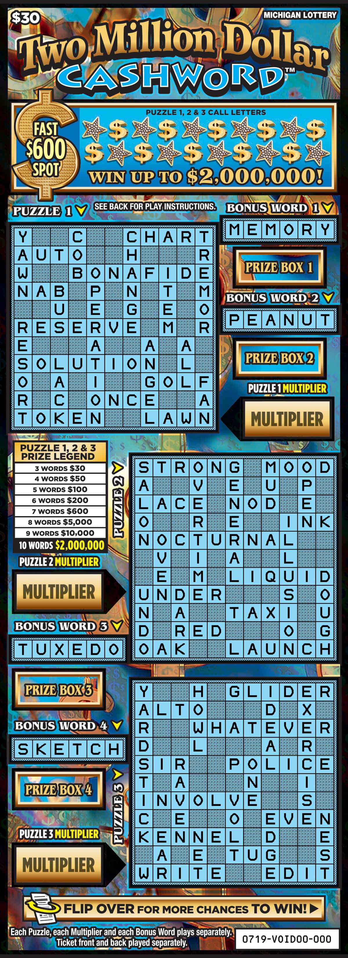 TWO MILLION DOLLAR CASHWORD