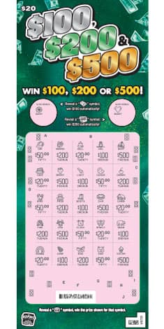 $100, $200 & $500