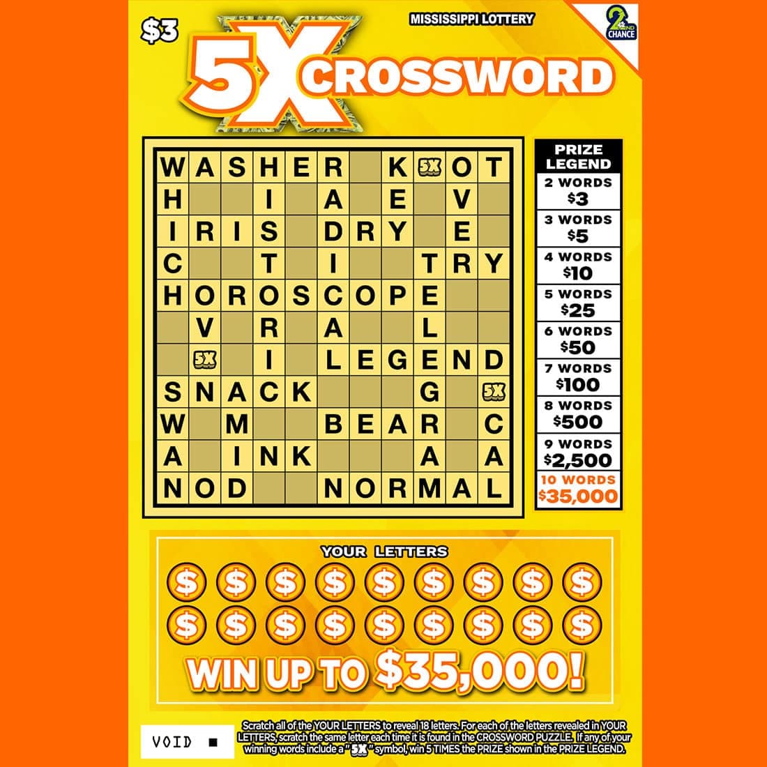 5X Crossword