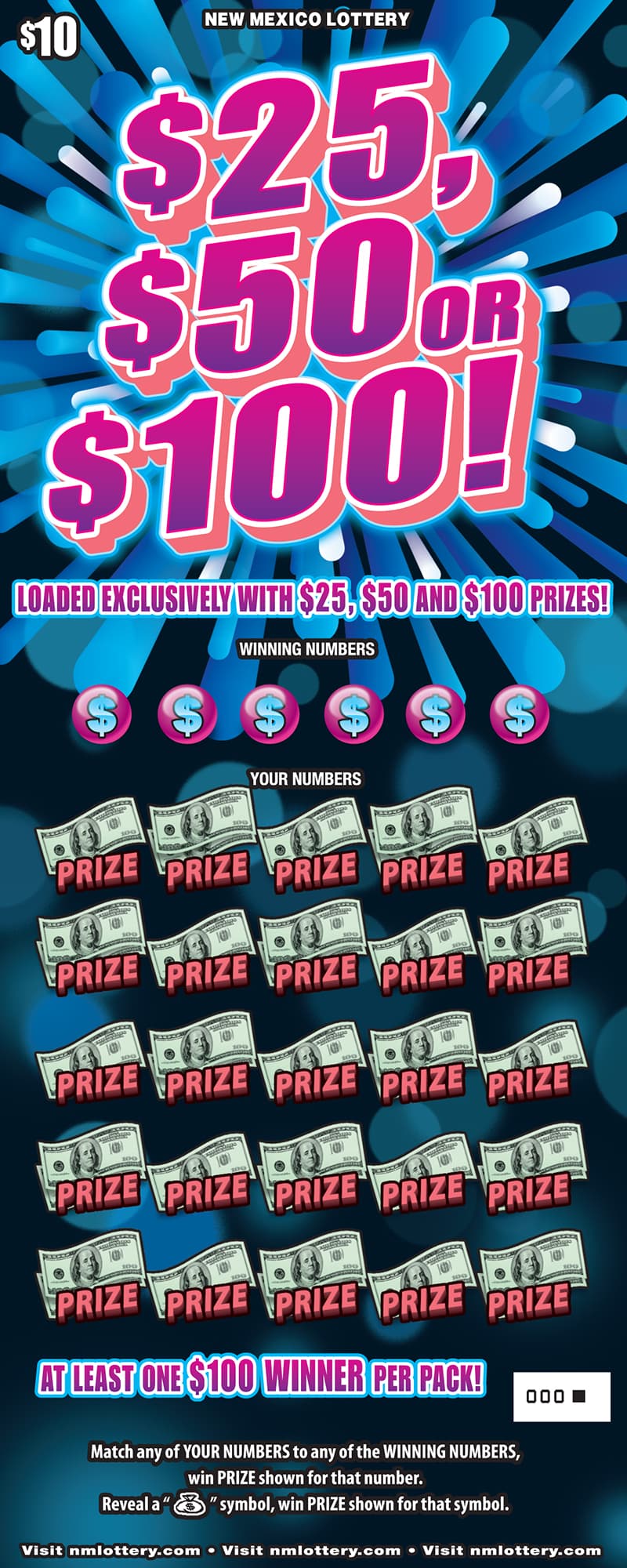 $25, $50 or $100!