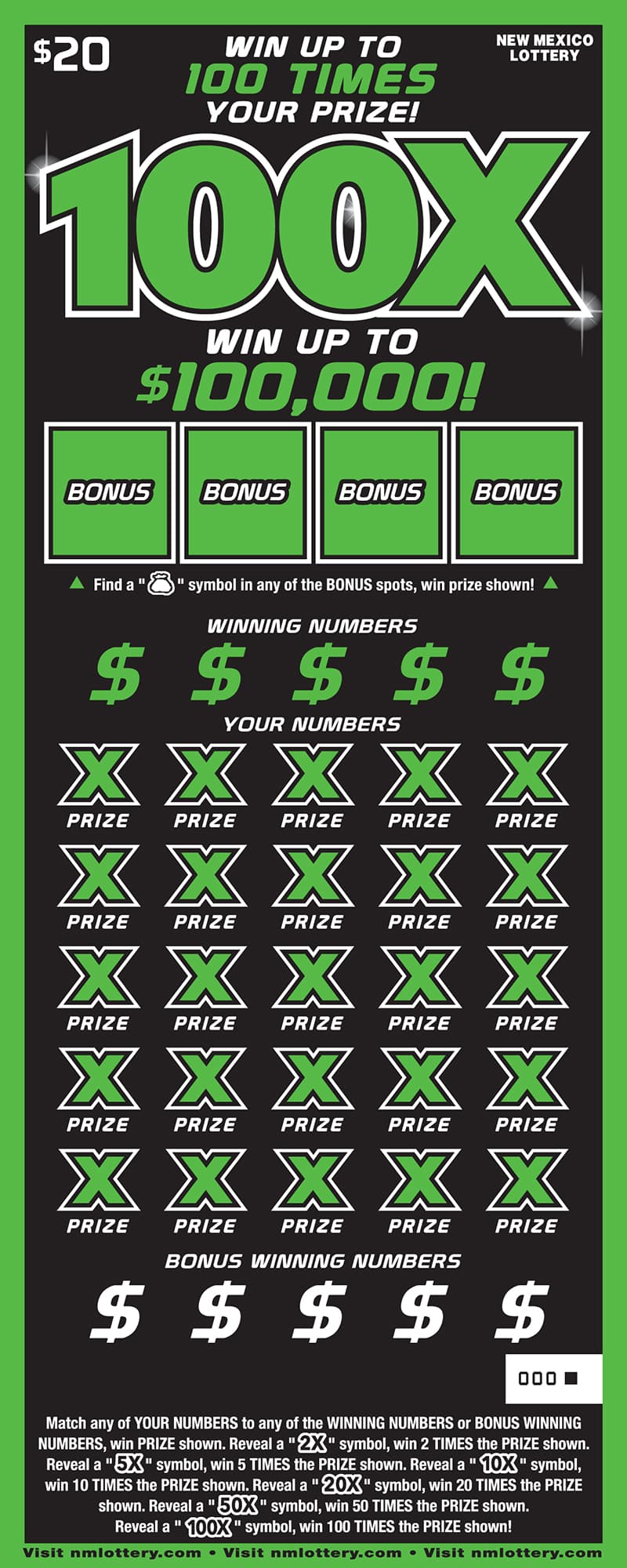 100X