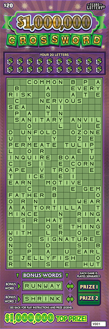 $1,000,000 CROSSWORD